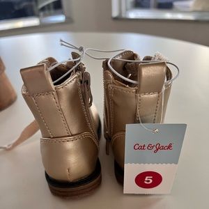 Brand new with tags gold Cat & Jack toddler combat boots.